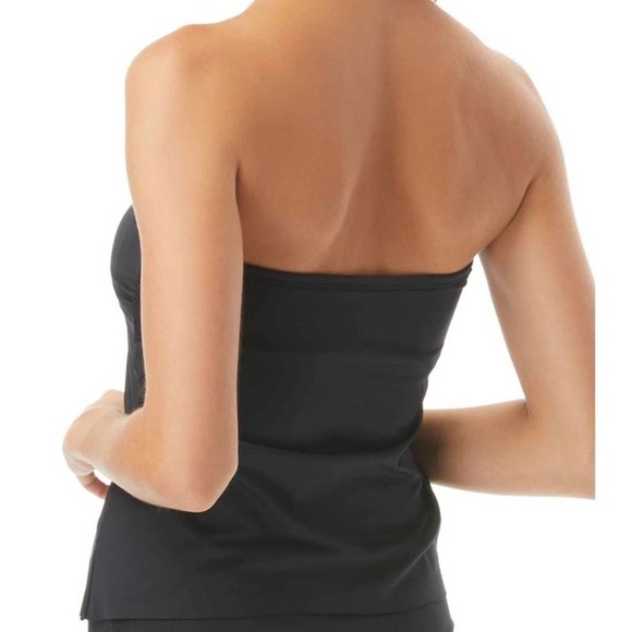 VINCE CAMUTO Draped Bandeau Tankini Top - Picture 3 of 9